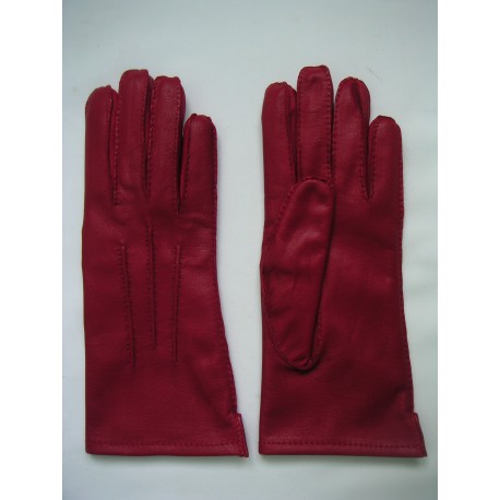 Art. R166 Rękawiczki skórzane damskie, ręcznie szyte